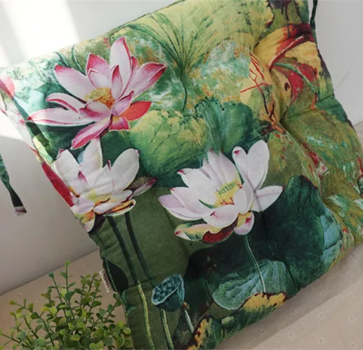 Льняная/хлопковая этническая ткань 145*100 см с цветочным принтом лотоса сделай сам