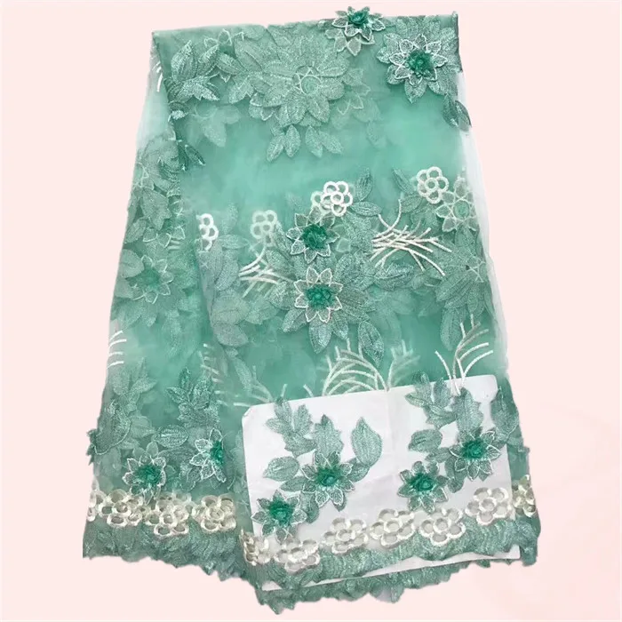 Довольно 3D аппликация французский чистая кружевной ткани Цветочная вышивка тюль