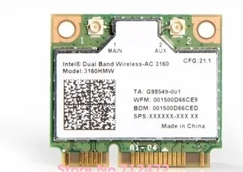 Intel Dual Band Wireless AC 3160 3160HMW 802.11ac Wifi +  Bluetooth 4, 0 Half Mini PCI-E 2, 4G/5Ghz 433 Mbps