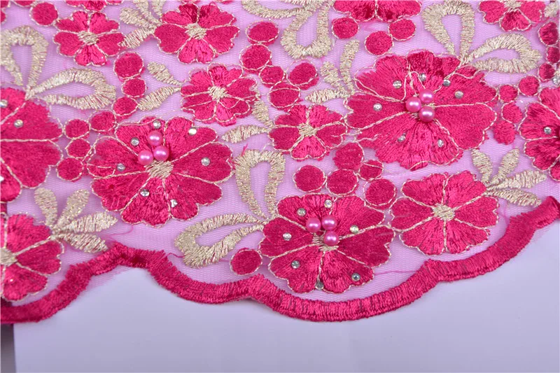 2018 Hot Sale Embroidered African Lace Fabric High Quality With Rhinestones And Beads French Net Guipure Fabrics 1167 | Дом и сад
