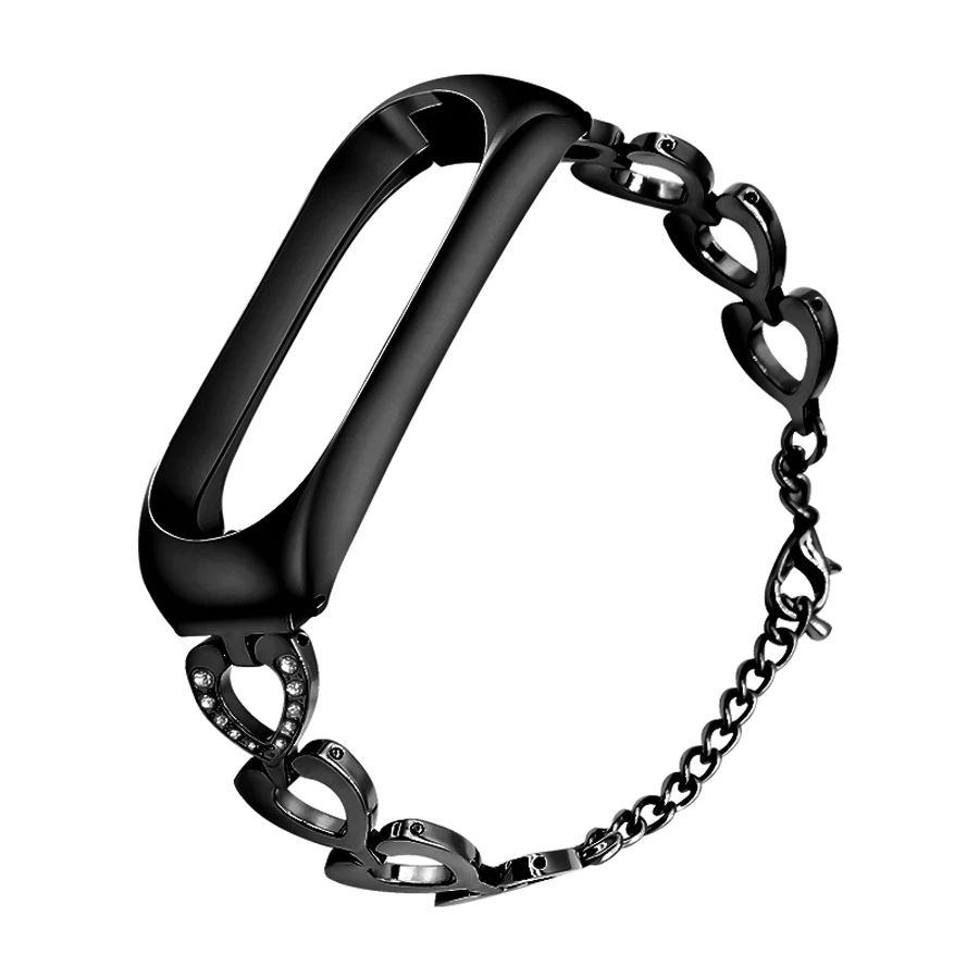 Металлический браслет из нержавеющей стали для Mi Band 3 сменный на запястье Xiaomi
