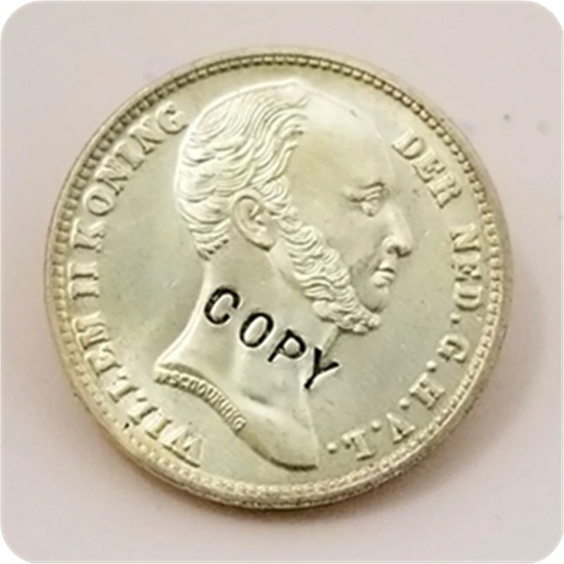 1843 Нидерланды 5 Gulden - Willem II копия монет бесплатная доставка | Дом и сад