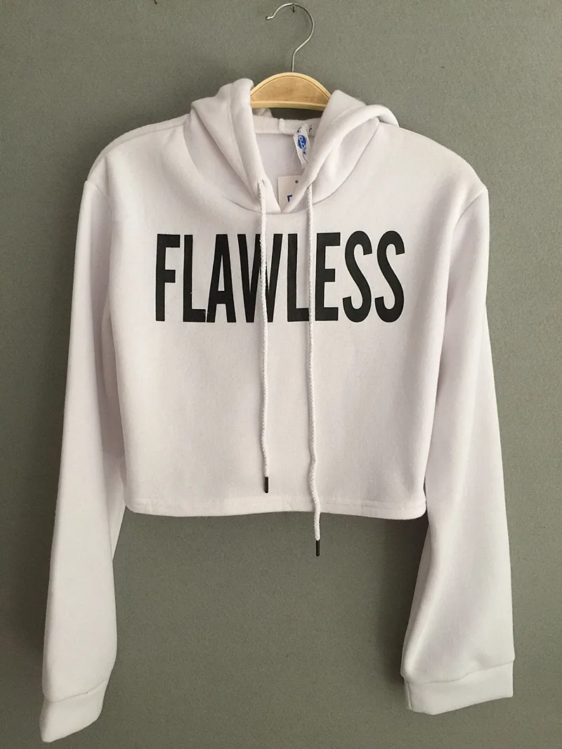 

Flawless letter Hoodies Sweatshirts 2020 Women Casual Kawaii fashion new Sweat Punk for Girls Clothing European Tops Korean