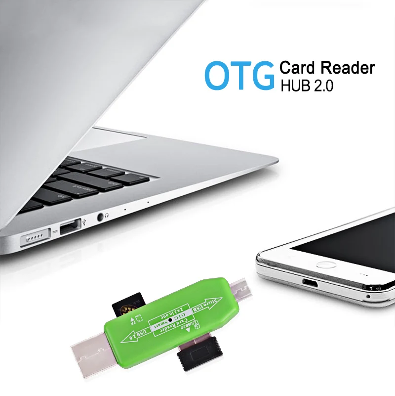 Новый OTG кард-ридер USB 2 0 концентратор Универсальный Micro TF адаптер комплект