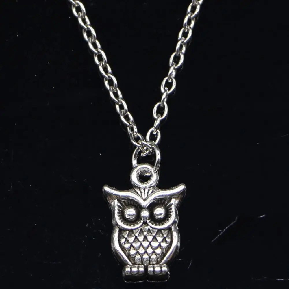 

20pcs New Fashion Necklace 16x12mm big eyes owl Pendants Short Long Women Men Colar Gift Jewelry Choker