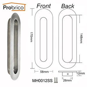 MH012SS Мебель probrico скрытые ручки утопленный ручки для выдвижных ящиков шкаф сайдинг дверь Потяните встраивание кухня ручка 1 шт - Цвет: MH012SS