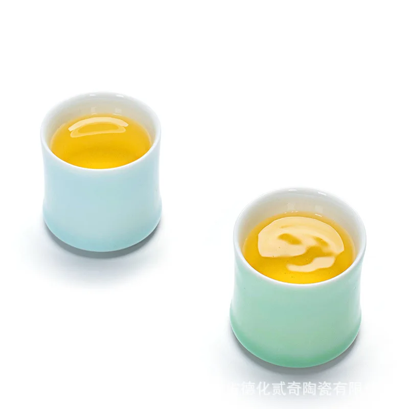 Креативная китайская фарфоровая чайная чаша в форме бамбука чайный набор из
