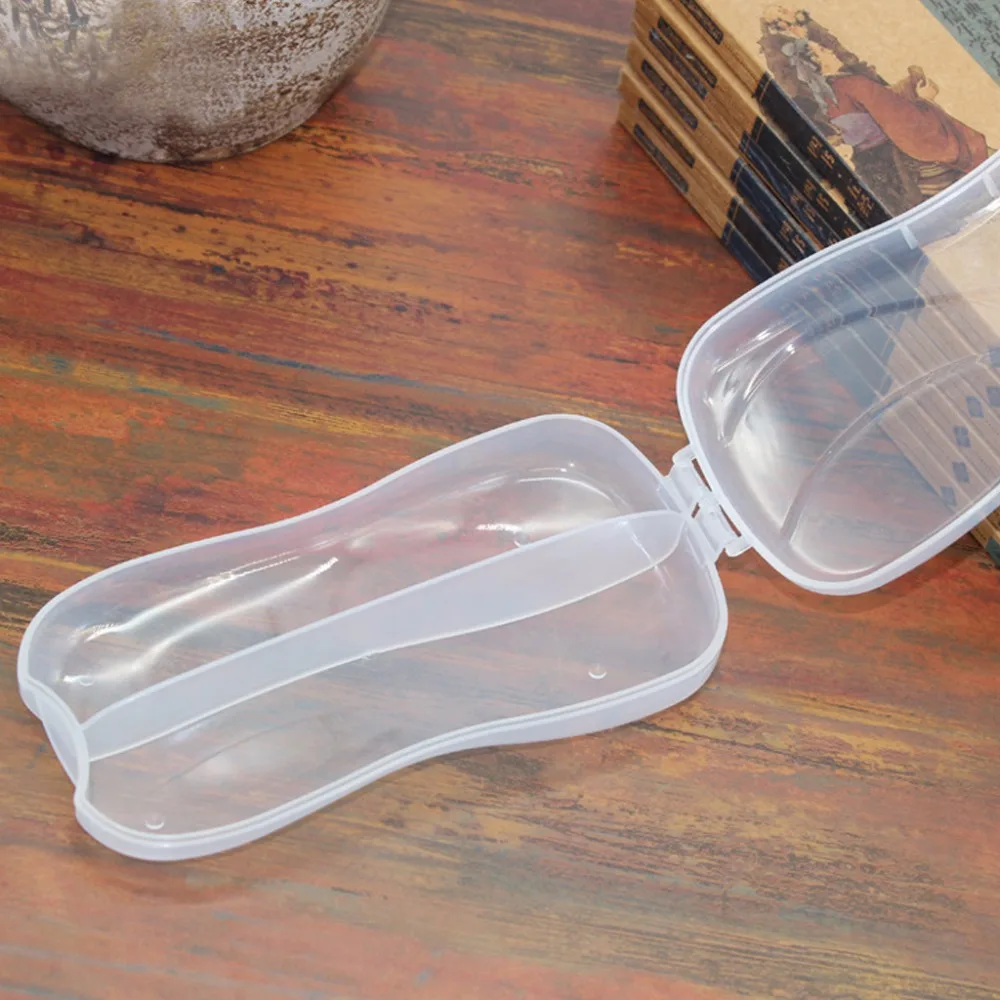 Портативная пластиковая ложка Вилка дорожная прозрачная коробка для посуды