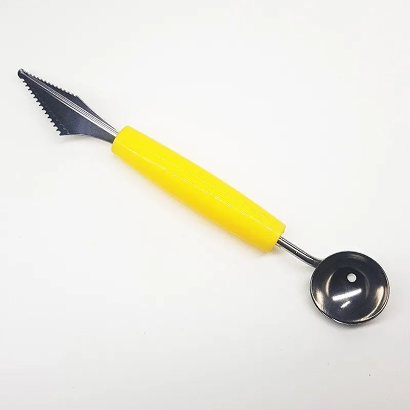 Творческий Мороженое копать мяч Совок Ложка шариковая Diy инструмент для ассорти из холодных блюд Арбуз Дыня Фрукты Резьба нож резак КУХНЯ - Цвет: Yellow