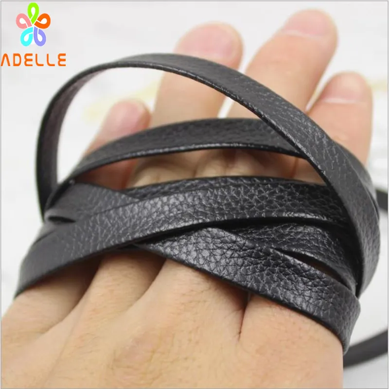 Черный/кофейный сложенный текстурированный PU ремешок лента из искусственной