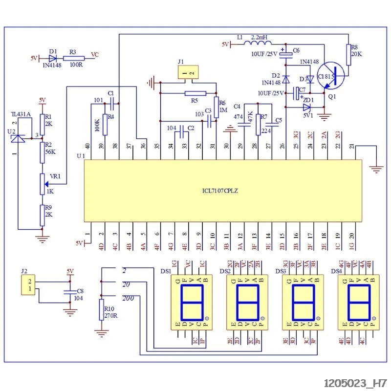 ICL7107 цифровой комплект амперметра DIY модуль DC 5 в 35 мА 70 6x39 мм наборы Amp измеритель