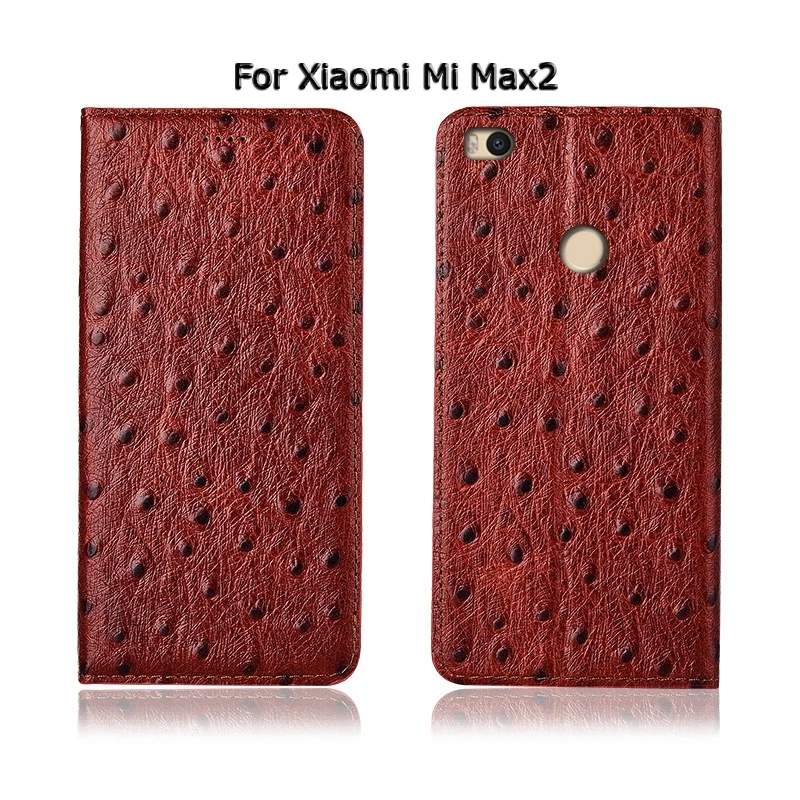 Чехол с текстурой страуса для Xiaomi Mi Max 2 3 Max2 Max3, чехол с откидной подставкой и отделениями для карт, чехол для телефона из натуральной кожи