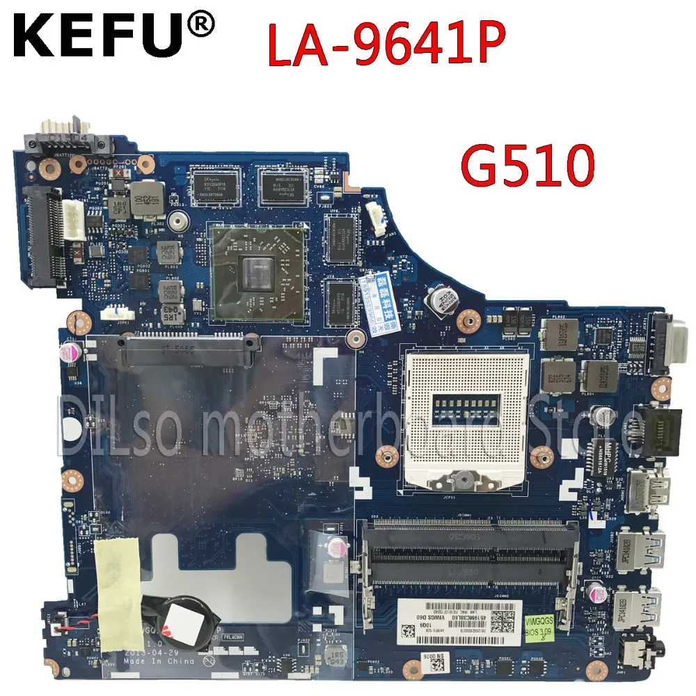 KEFU G510 для lenovo G510, материнская плата для lenovo VIWGQGS LA-9641P, материнская плата для ноутбука, 8 видеочипов, 2 Гб, тест,, работа
