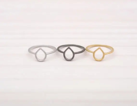 30 шт.-простые крошечные кольца в форме капли воды открытые милые дождя для женщин