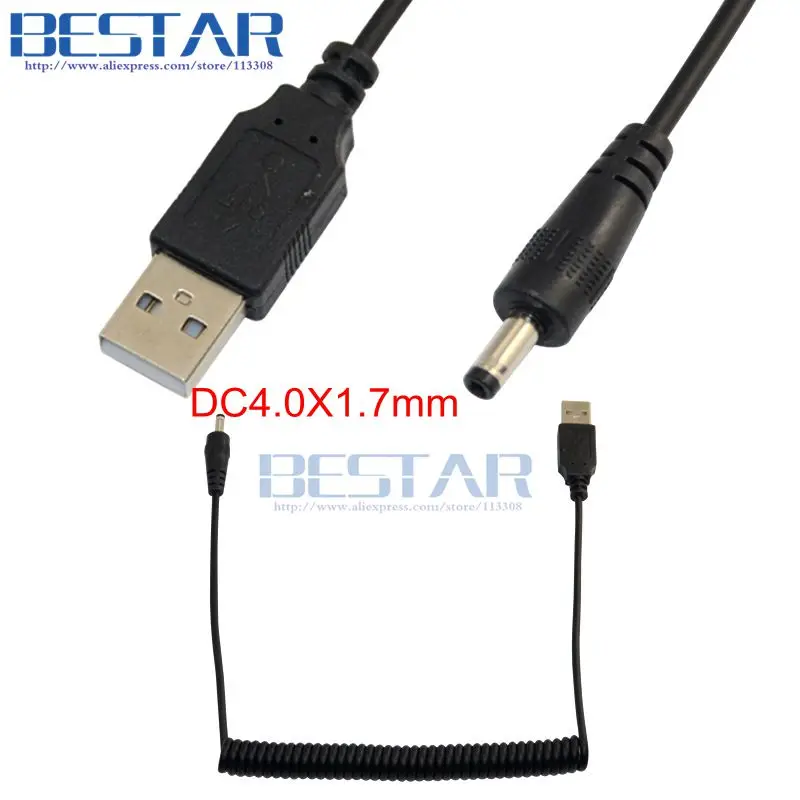 

USB To DC Stretch Spring Power charge cable 1m 3ft 5V 2A DC 3.8*1.4mm 4.0*1.7mm 4.7*1.7mm 5.5*2.1mm 5.5*2.5mm 5.5*3.0mm