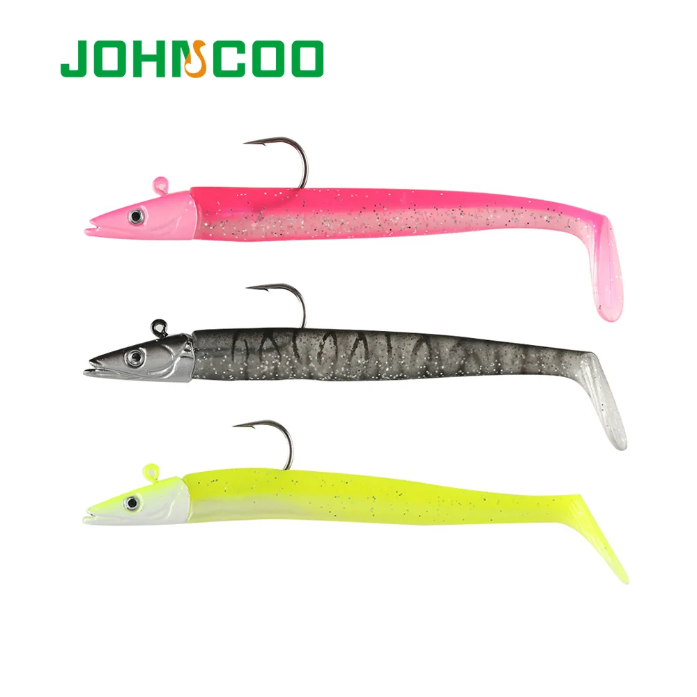 

JOHNCOO 2pcs Fishing Lure Jiging Soft Fish Lure 12cm 15g Shad Swimbaits Plastic Soft Bait Pasca Bass Fishing