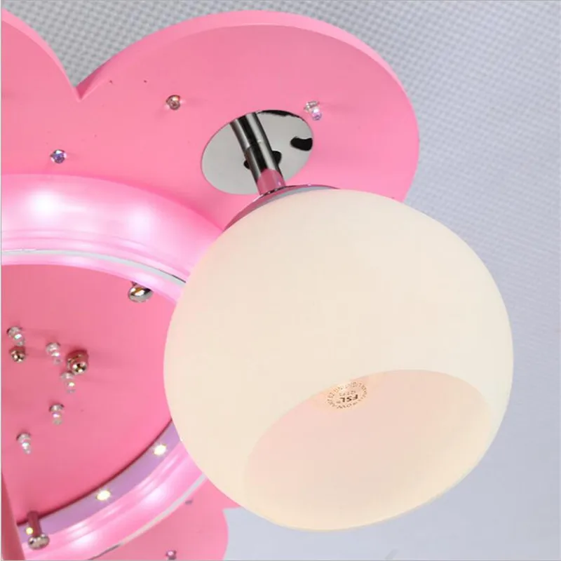 Прекрасный креативный Сказочный карусель розовое дерево стекло Led E27 * 3 подвесной