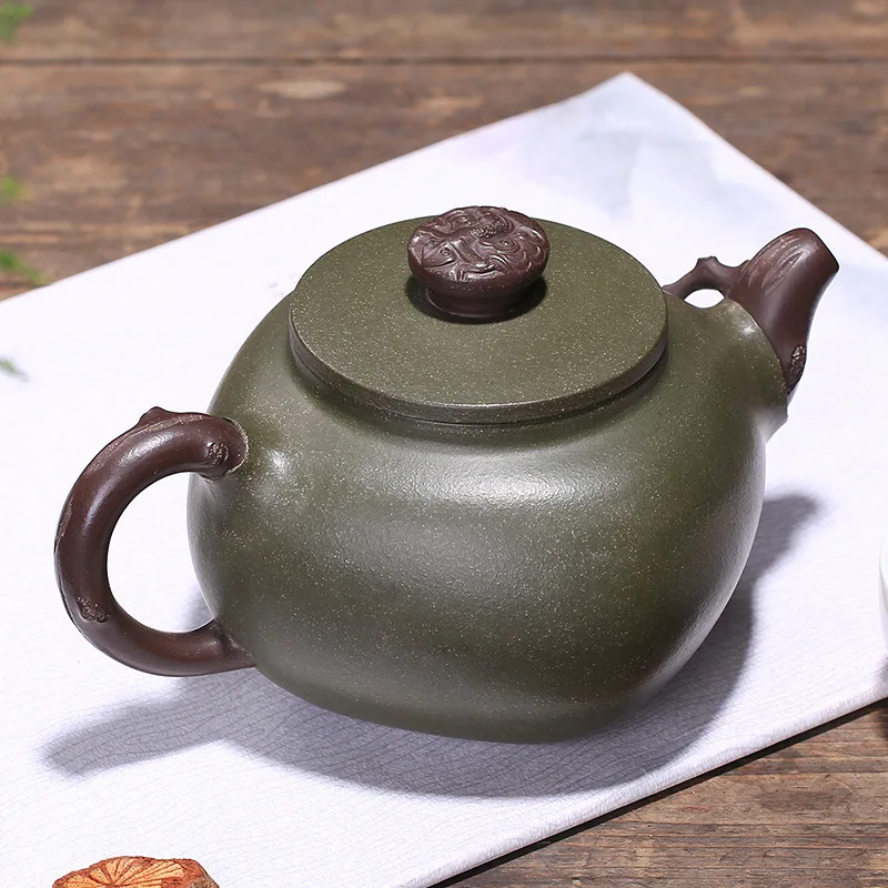 

Yixing Purply Clay Tea Teapot Chinese Kongfu Pots Green Mud Life Peach Pot Drink 400ml