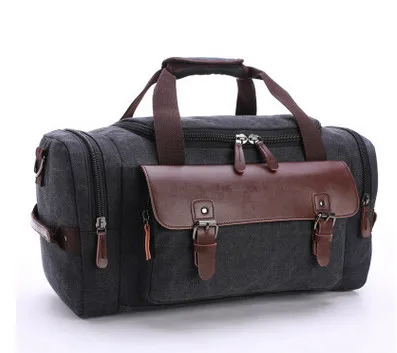 Модные большие коричневые холщовые дорожные сумки для мужчин Большая
