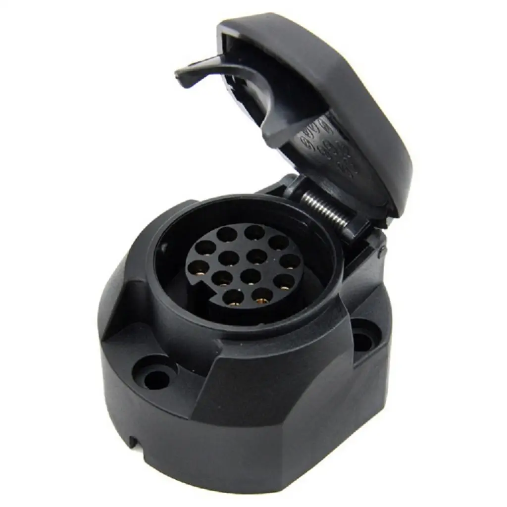 13 Pin RV Trailer Signal Light Socket Connector Waterproof Cap Electrical Fit for Most of Trailers Semitrailers Caravans | Автомобили и