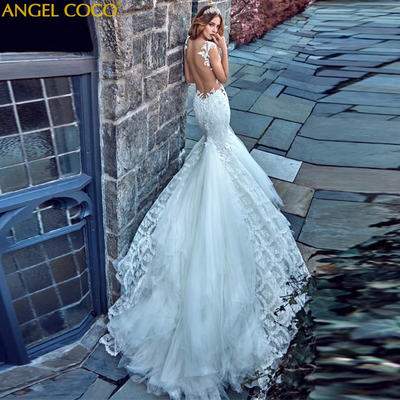 Арабское Королевское роскошное свадебное платье русалки с бусинами прозрачное