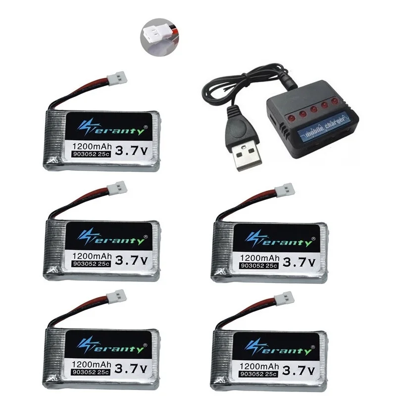 1200mAh 3 7 V Lipo батарея для T64 T04 T05 F28 F29 T56 T57 HQ898B H11D H11C RC Quadcopter 903052 и зарядное