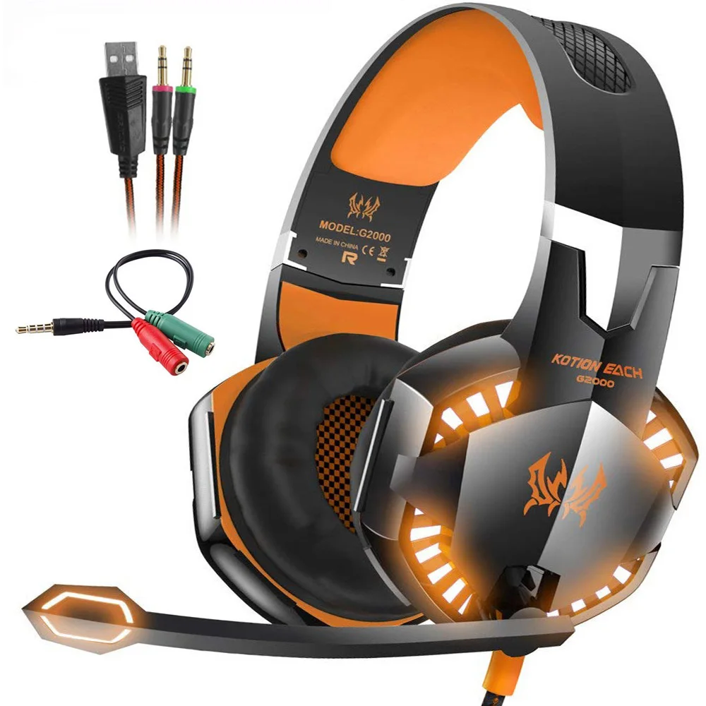G2000 стерео игровая гарнитура глубокий бас компьютерные игровые наушники с