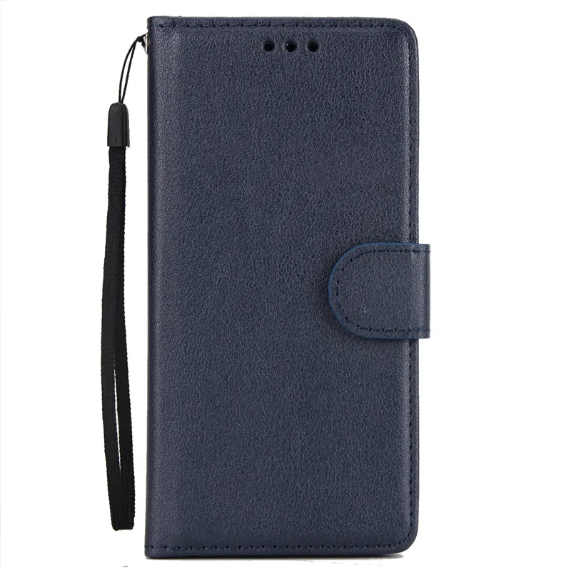 Кожаный флип-чехол Etui для sony xperia XA1 Plus XA2 Ultra E xperia L2 XZ Premium XZ 2 XZ2 компактный Роскошный чехол-кошелек - Цвет: Темно-синий