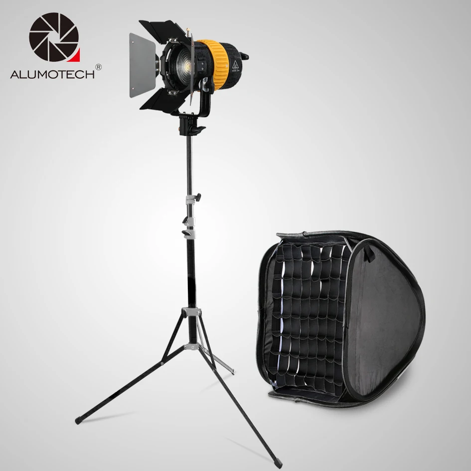 Светодиодная лампа Fresnel 80 Вт с v-креплением софтбокс 5500/3200K + скоростное крепление