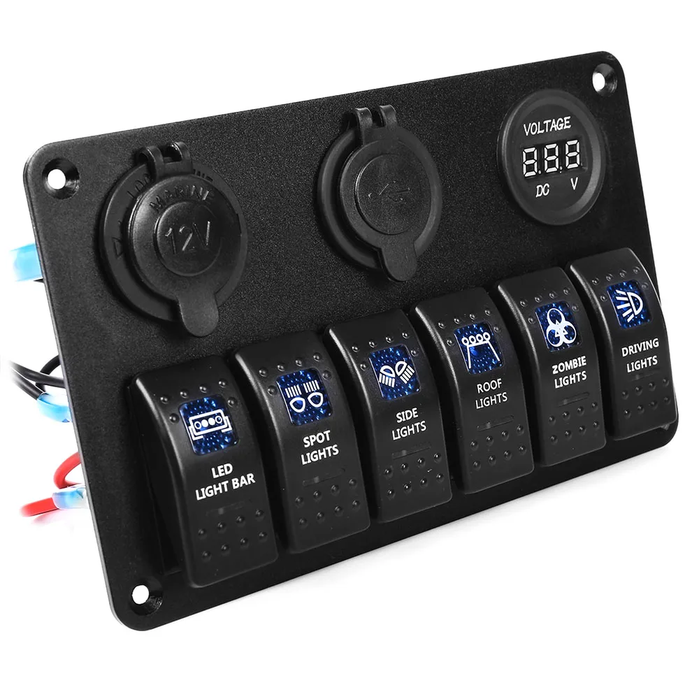 В свободном доступе! Автомобиль 5 Pin двойной светодиодный фонарь USB зарядное