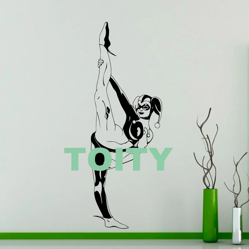 H118cm x W40cm 23 дизайна, наклейка на стену Харли Квинн, плакат супергероя, Виниловая наклейка для подростковой комнаты, домашний декор, съемная Фреска - Цвет: H118cm x W40cm