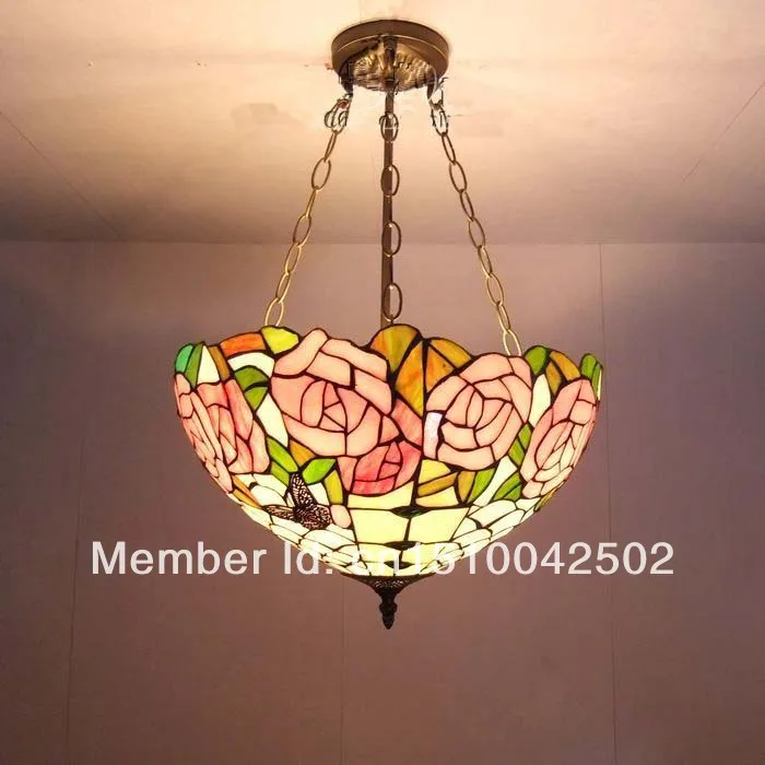 Стеклянная люстра Tiffany в гостиной садовая лампа бабочка европейском стиле для