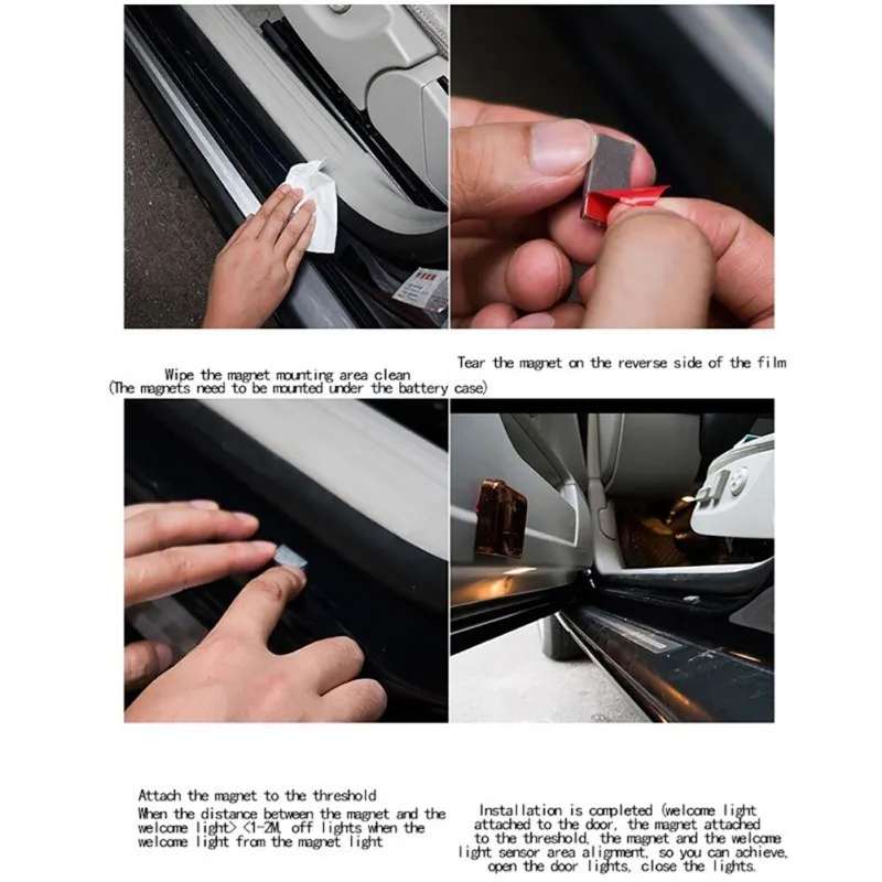 2 шт. Автомобильная дверь Led круг теневой Светильник проектор вежливая подсветка