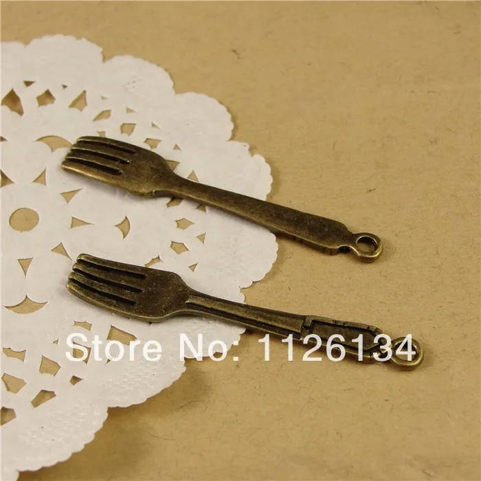 A1380 оптовая продажа DIY ремесло подвески ложка вилка сплав Spork Аксессуары