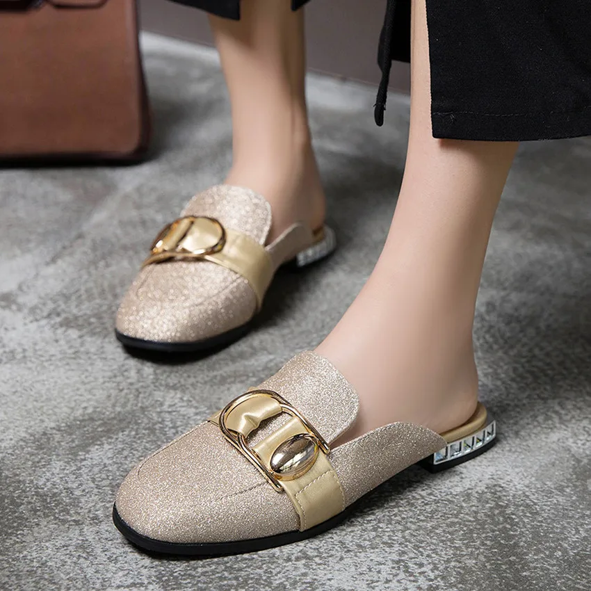 Летние Стиль Женские туфли-лодочки с ремешком босоножки на плоской подошве