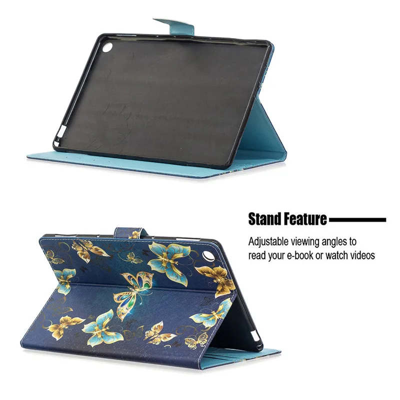 Чехол для планшета с милым котом единорогом и щенком для ETUI huawei Mediapad M5 Lite, чехол 10,", Чехол-Кошелек с подставкой, чехол для huawei M5 Lite 10