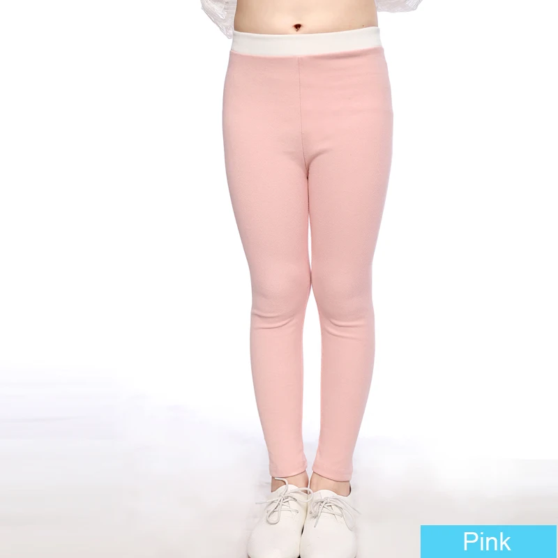 Pink SheeCute/хлопковые леггинсы длиной до щиколотки для девочек; весенние эластичные леггинсы из плотной ткани; детские осенние обтягивающие штаны со средней талией для девочек; SCH - Цвет: Pink