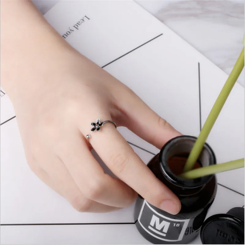 

Anillos Anel Masculino New Arrivals Flower Adjustable Rings Glaze Daisy For Women Fashion Jewelry Factory Price