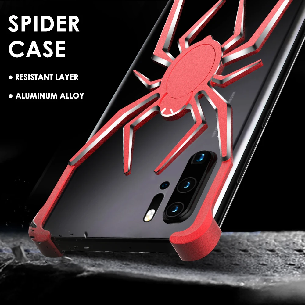 R-JUST Алюминиевый металлический паук чехол для смартфона Huawei Mate 20 Pro Чехол с