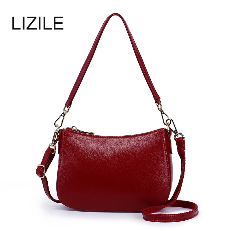 Женская сумка из натуральной кожи Осень зима 2021 мягкая через плечо первого слоя