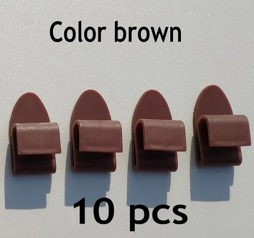 10 pcs brown ZHAOYANHUA 10 шт. автомобильные фиксированные защелкивающиеся Нескользящие Коврики для ковров пластиковые крепежные зажимы база крепежная пряжка - Название цвета: 10 pcs brown