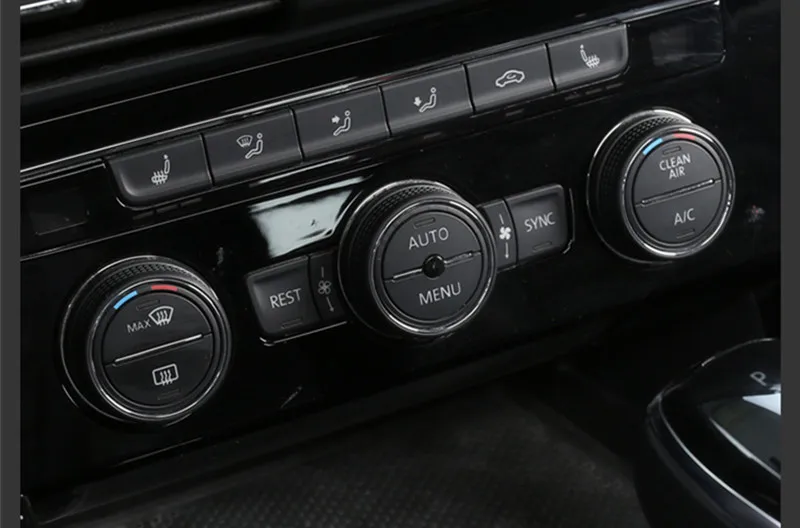 Алюминиевый сплав 3 шт./лот ручка кондиционера декоративное кольцо для Volkswagen VW JETTA 7 MK7