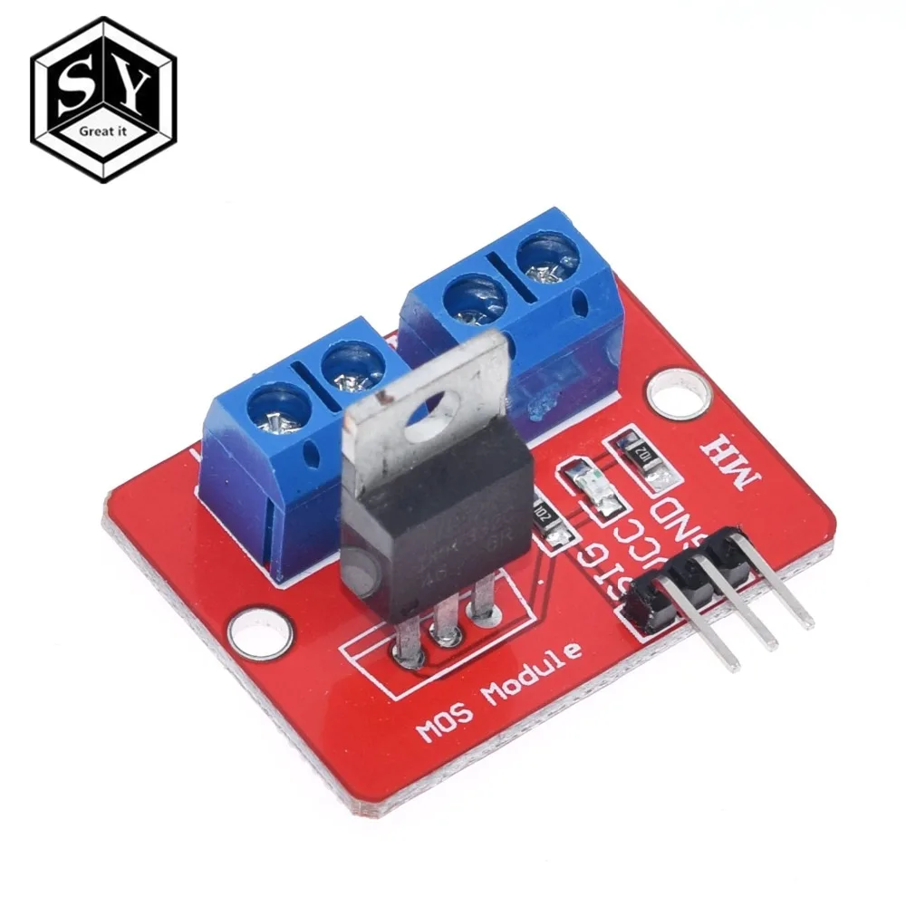 1 шт. большой это 0-24 в топ Mosfet Кнопка IRF520 драйвер MOS модуль для Arduino MCU ARM Raspberry pi