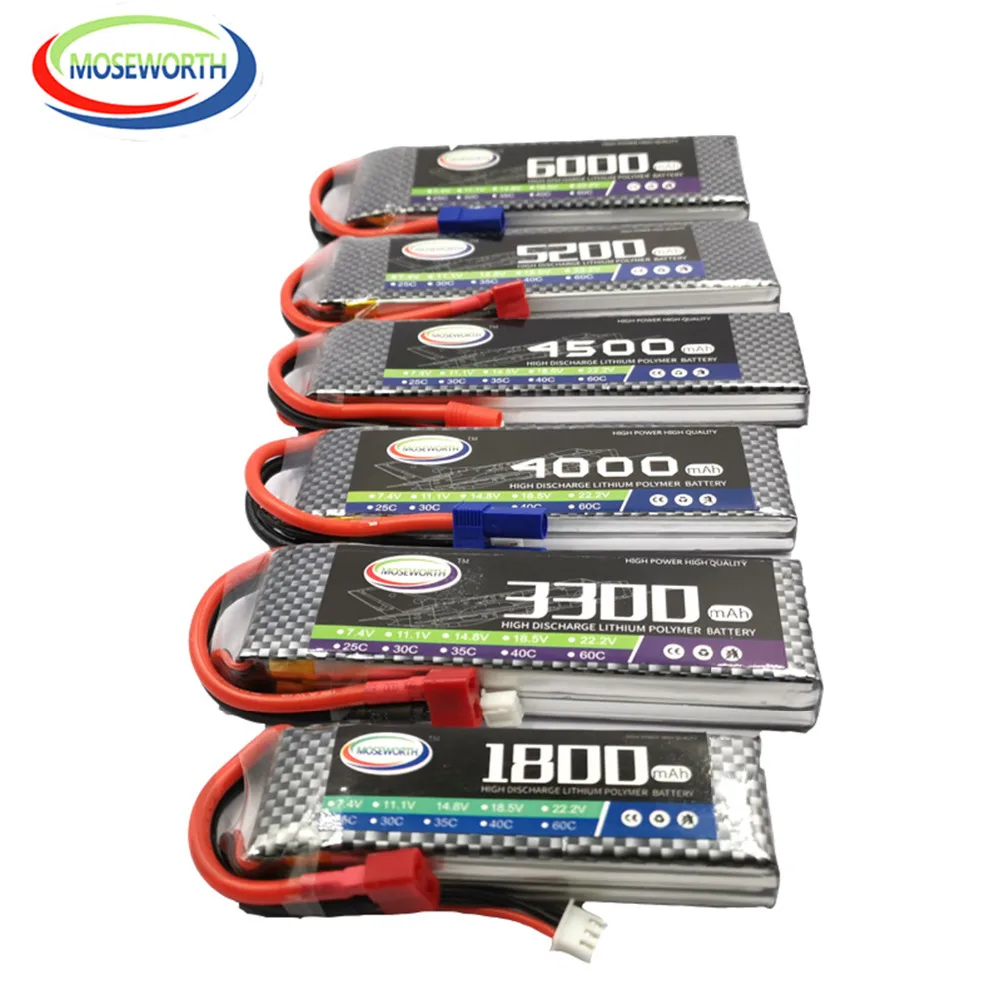 7,4 V дрона с дистанционным управлением LiPo Батарея 2S 1300 2200 2800 3500 4200 5000 6000 мА/ч, 25C 35C 60C для дистанционно управляемого летательного аппарата для квадрокоптера самолета RC батареи