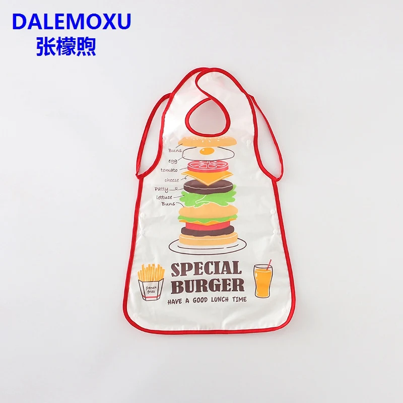 Baby Bib Cute Cartoon Stereoscopic Saliva Towel Waterproof Sleeveless Soft Plastic Baby Bib Meal Overcoat Reverse Burp Cloths