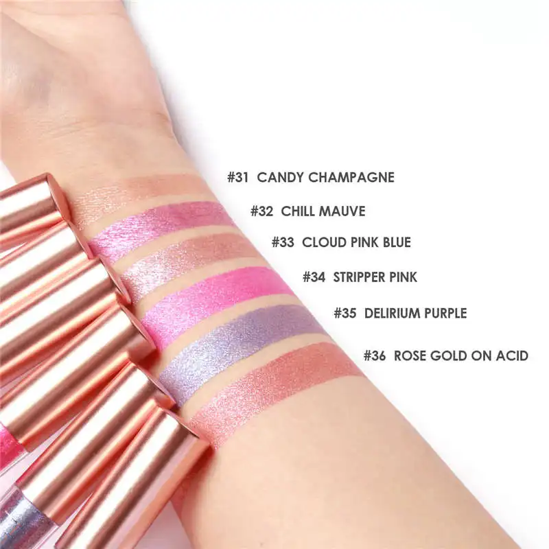 FOCALLURE 10 Цвета макияж металлик Водонепроницаемый бриллиантовым блеском губная