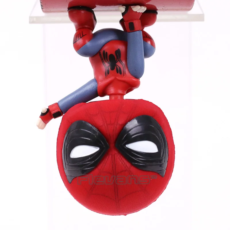 Горячие игрушки Cosbaby Marvel Человек-паук возвращение домой Человек-паук Q версия мини ПВХ Фигурки игрушки автомобиль украшение дома кукла 5 стилей