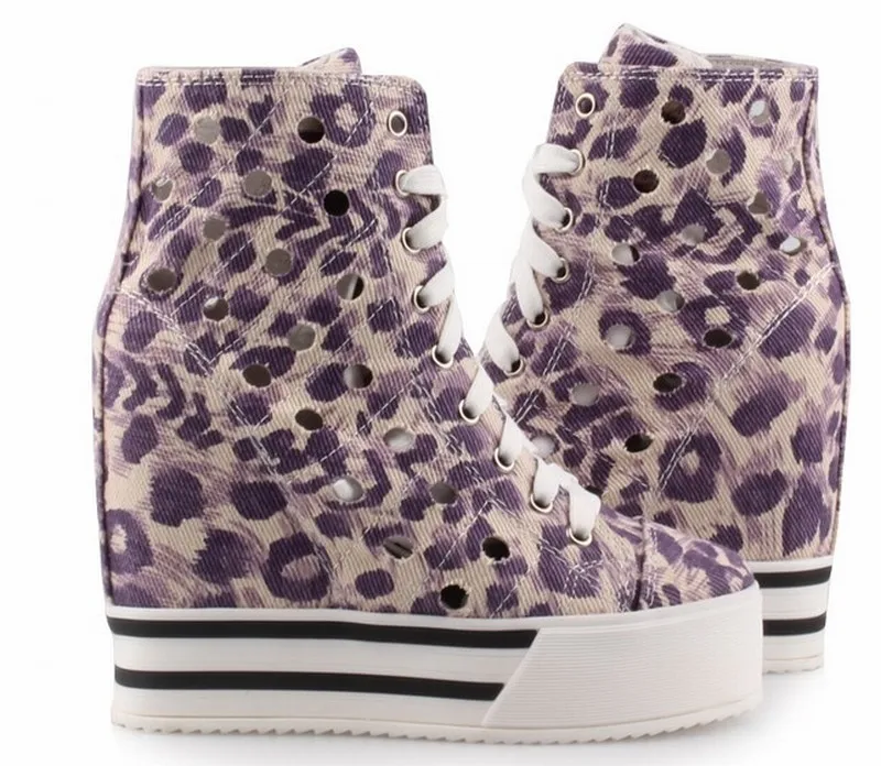 New women shoes woman canvas denim platform wedge high heels height increasing casual womens zapatillas deportivas zapatos mujer | Обувь