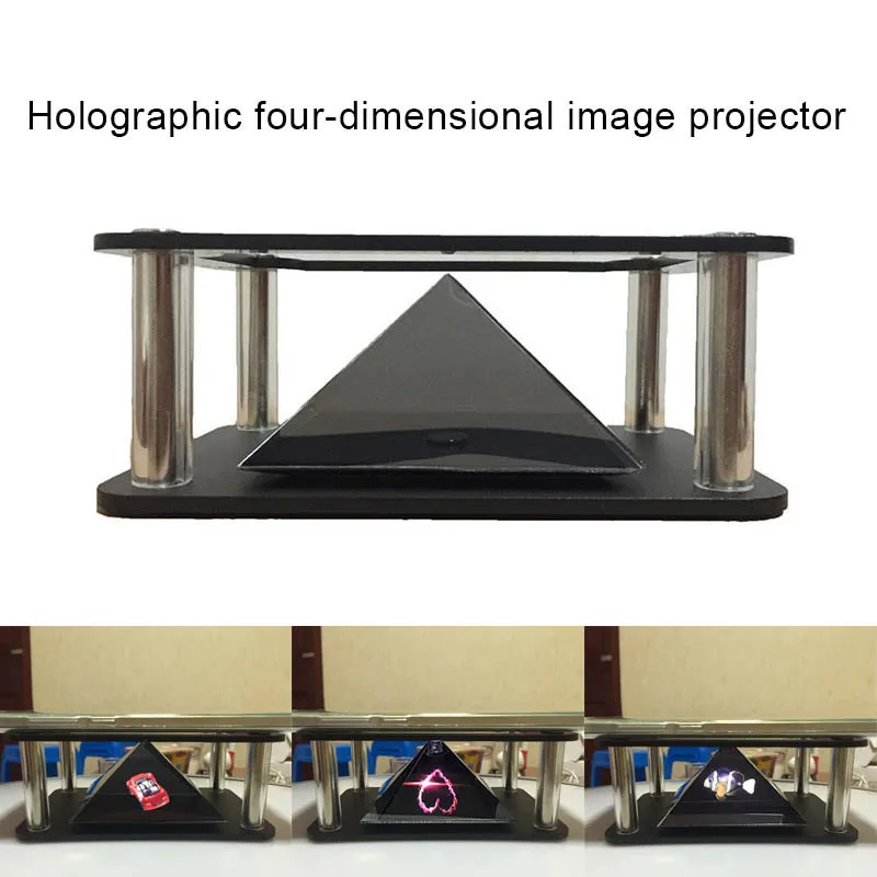 3D голографический проектор Пирамида Четырехмерный дисплей изображения для