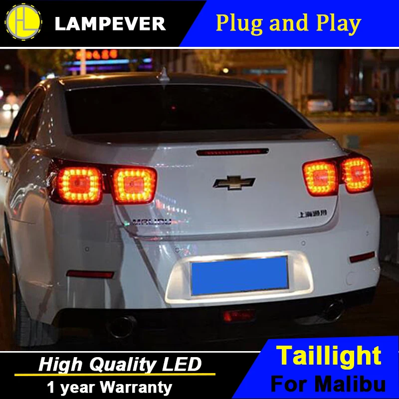 Задняя лампа для Chevrolet Malibu светодиодная сигнальная лампа задний фонарь malibu задняя лампа 2011- светодиодный DRL+ тормоз+ Парк+ сигнальная остановка